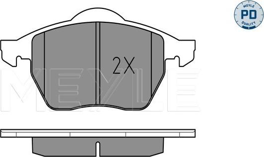 Meyle 025 219 1119/PD - Тормозные колодки, дисковые, комплект autospares.lv