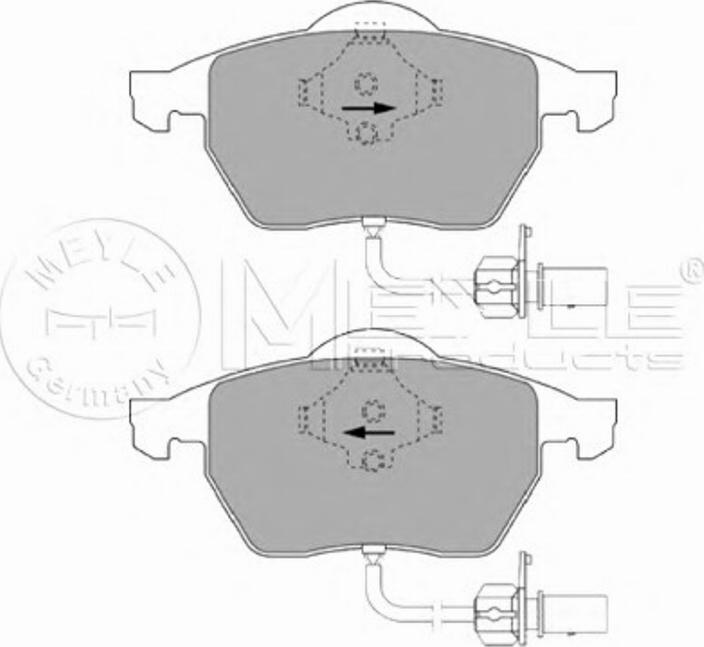 Meyle 025 219 3819/W - Тормозные колодки, дисковые, комплект autospares.lv