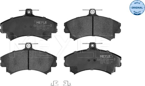 Meyle 025 219 2017 - Тормозные колодки, дисковые, комплект autospares.lv