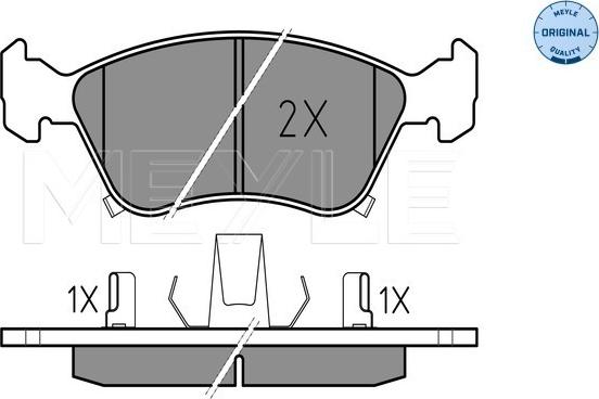 Meyle 025 219 7617/W - Тормозные колодки, дисковые, комплект autospares.lv