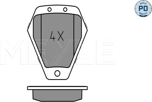 Meyle 025 214 5218/PD - Тормозные колодки, дисковые, комплект autospares.lv