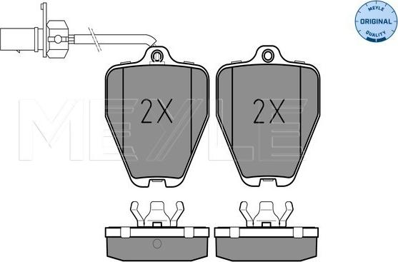 Meyle 025 214 5218/W - Тормозные колодки, дисковые, комплект autospares.lv