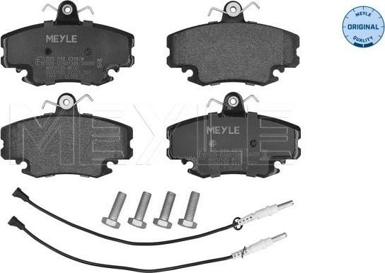 Meyle 025 214 6318/W - Тормозные колодки, дисковые, комплект autospares.lv