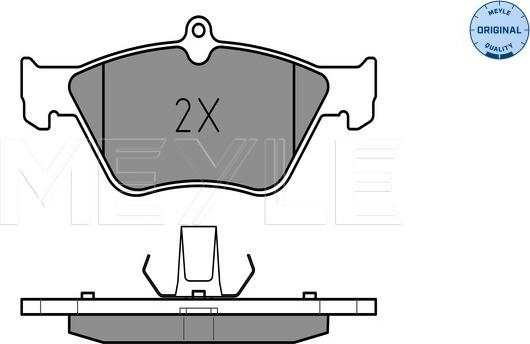 Meyle 025 214 1117 - Тормозные колодки, дисковые, комплект autospares.lv