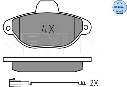 Meyle 025 214 3616 - Тормозные колодки, дисковые, комплект autospares.lv