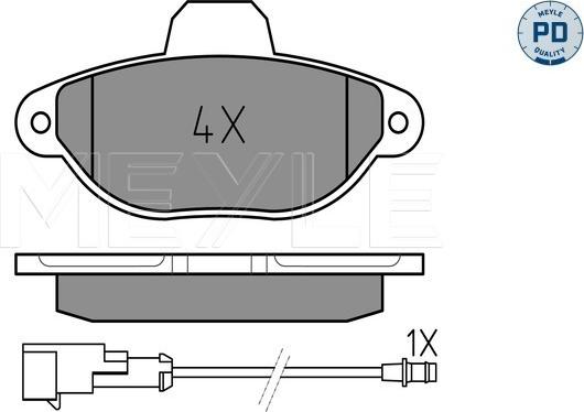 Meyle 025 214 3617/PD - Тормозные колодки, дисковые, комплект autospares.lv