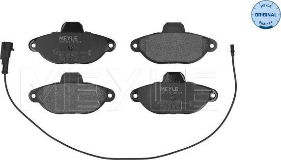 Meyle 025 214 3617/W - Тормозные колодки, дисковые, комплект autospares.lv