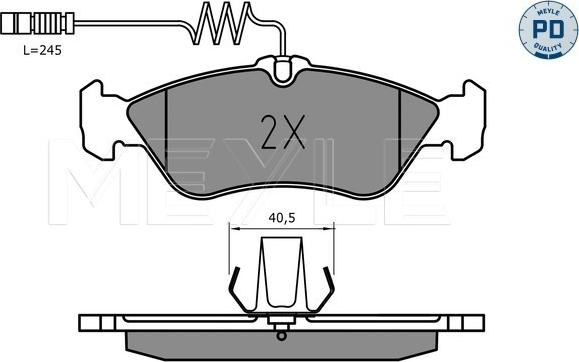 Meyle 025 215 9218/PD - Тормозные колодки, дисковые, комплект autospares.lv