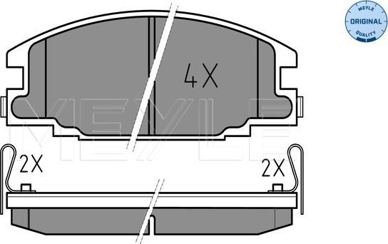 Meyle 025 215 4316/W - Тормозные колодки, дисковые, комплект autospares.lv