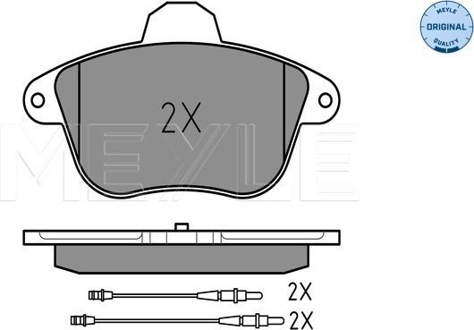 Meyle 025 215 0417/W - Тормозные колодки, дисковые, комплект autospares.lv