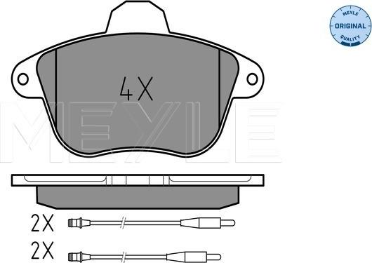 Meyle 025 215 0717/W - Тормозные колодки, дисковые, комплект autospares.lv