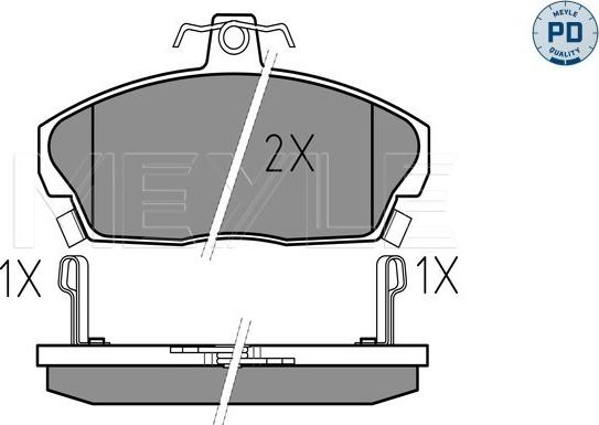 Meyle 025 215 1518/PD - Тормозные колодки, дисковые, комплект autospares.lv