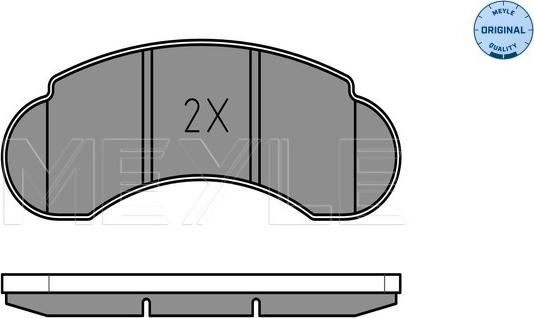 Meyle 025 215 7314 - Тормозные колодки, дисковые, комплект autospares.lv