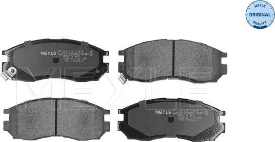 Meyle 025 216 4716/W - Тормозные колодки, дисковые, комплект autospares.lv