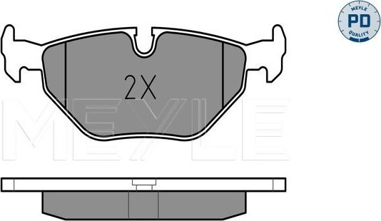 Meyle 025 216 0717/PD - Тормозные колодки, дисковые, комплект autospares.lv