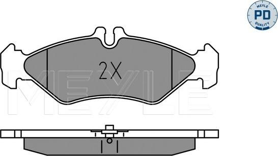 Meyle 025 216 2117/PD - Тормозные колодки, дисковые, комплект autospares.lv