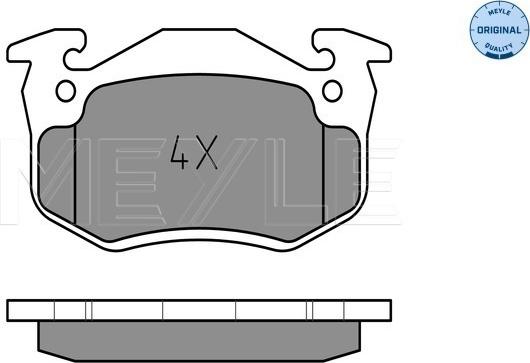 Meyle 025 210 9615/W - Тормозные колодки, дисковые, комплект autospares.lv