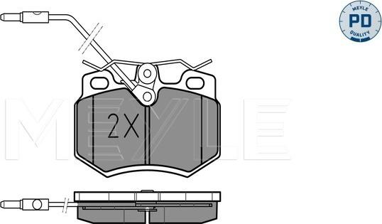 Meyle 025 210 8017/PD - Тормозные колодки, дисковые, комплект autospares.lv