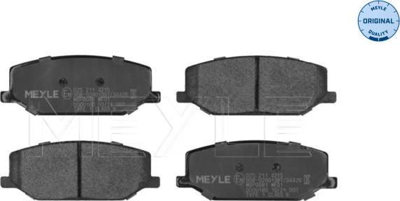 Meyle 025 211 4215 - Тормозные колодки, дисковые, комплект autospares.lv