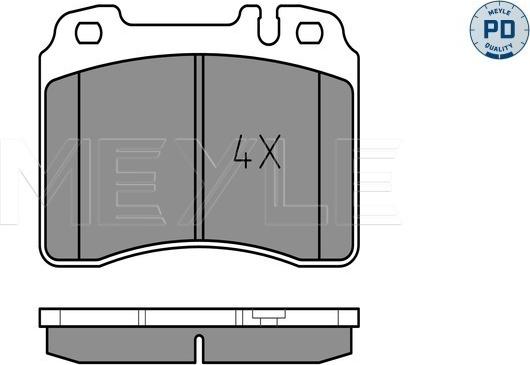 Meyle 025 211 5316/PD - Тормозные колодки, дисковые, комплект autospares.lv