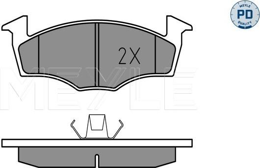 Meyle 025 218 6615/PD - Тормозные колодки, дисковые, комплект autospares.lv