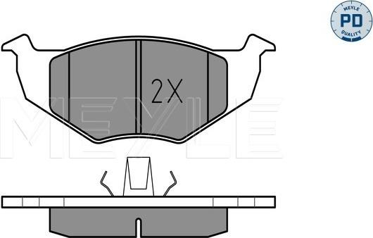 Meyle 025 218 6615/PD - Тормозные колодки, дисковые, комплект autospares.lv