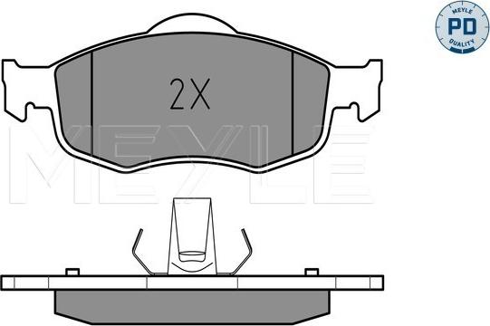 Meyle 025 213 9418/PD - Тормозные колодки, дисковые, комплект autospares.lv