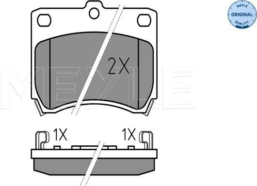 Meyle 025 213 5514/W - Тормозные колодки, дисковые, комплект autospares.lv