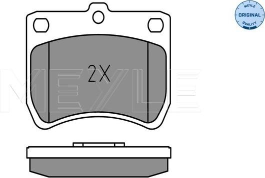 Meyle 025 213 5514/W - Тормозные колодки, дисковые, комплект autospares.lv