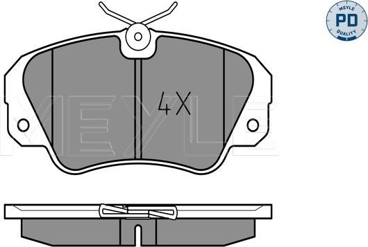 Meyle 025 213 6819/PD - Тормозные колодки, дисковые, комплект autospares.lv