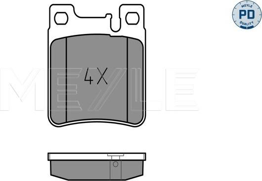 Meyle 025 213 0515/PD - Тормозные колодки, дисковые, комплект autospares.lv