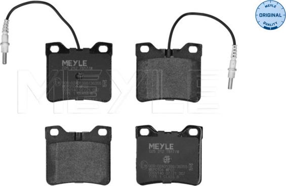 Meyle 025 212 7817/W - Тормозные колодки, дисковые, комплект autospares.lv