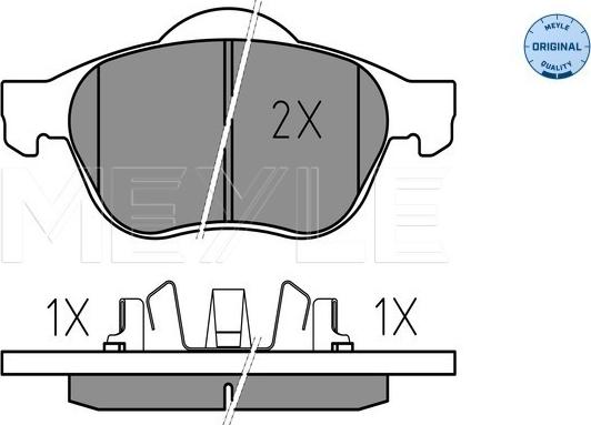 Meyle 025 239 9617/W - Тормозные колодки, дисковые, комплект autospares.lv