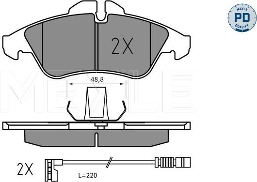 Meyle 025 239 9020/PD - Тормозные колодки, дисковые, комплект autospares.lv