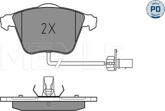 Meyle 025 239 5020/PD - Тормозные колодки, дисковые, комплект autospares.lv