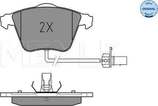 Meyle 025 239 5020/W - Тормозные колодки, дисковые, комплект autospares.lv