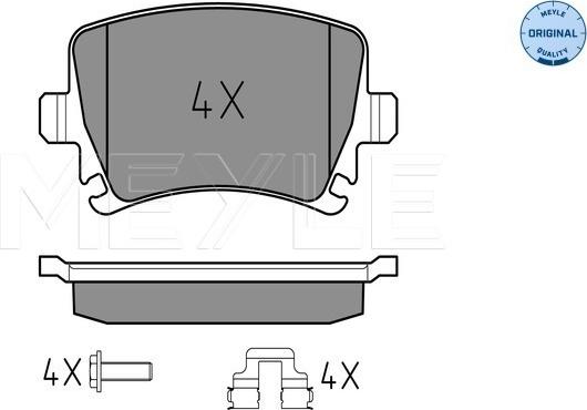 Meyle 025 239 1417 - Тормозные колодки, дисковые, комплект autospares.lv