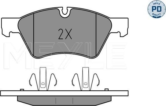 Meyle 025 239 2221/PD - Тормозные колодки, дисковые, комплект autospares.lv