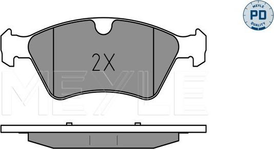 Meyle 025 239 2221/PD - Тормозные колодки, дисковые, комплект autospares.lv