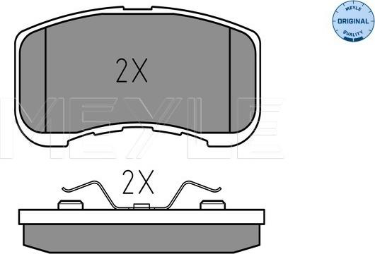 Meyle 025 234 9714/W - Тормозные колодки, дисковые, комплект autospares.lv