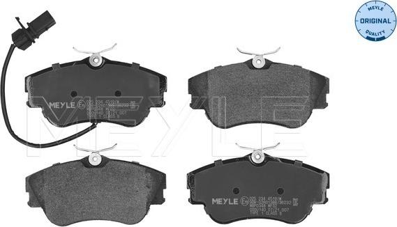Meyle 025 234 4519/W - Тормозные колодки, дисковые, комплект autospares.lv