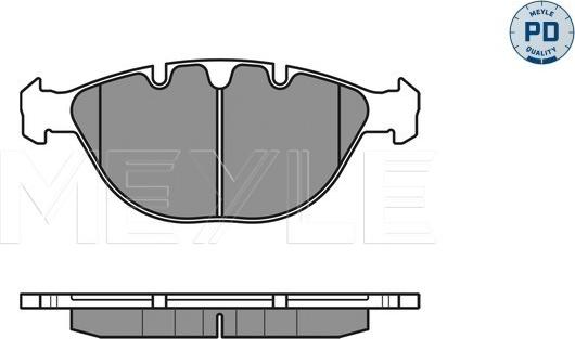 Meyle 025 234 4821/PD - Тормозные колодки, дисковые, комплект autospares.lv