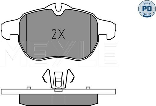 Meyle 025 234 0220/PD - Тормозные колодки, дисковые, комплект autospares.lv