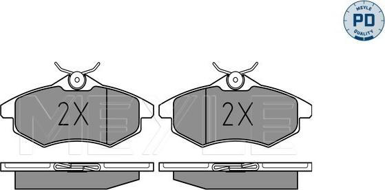 Meyle 025 234 0719/PD - Тормозные колодки, дисковые, комплект autospares.lv