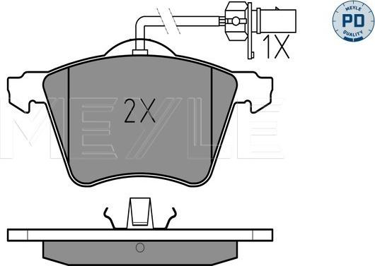 Meyle 025 234 1819/PD - Тормозные колодки, дисковые, комплект autospares.lv