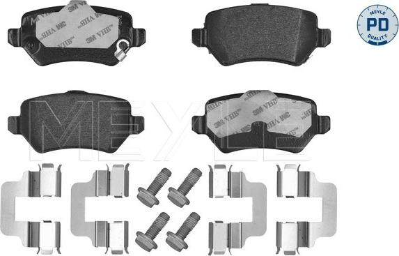 Meyle 025 234 1715/PD - Тормозные колодки, дисковые, комплект autospares.lv