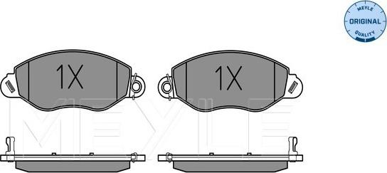 Meyle 025 234 3418/W - Тормозные колодки, дисковые, комплект autospares.lv