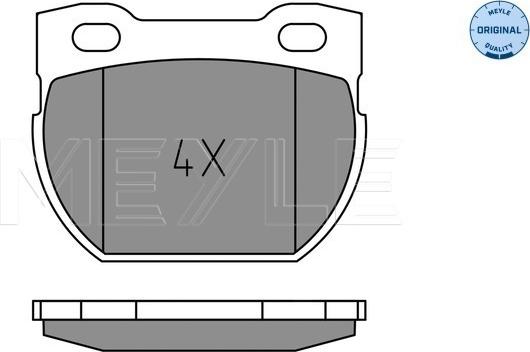 Meyle 025 234 7115 - Тормозные колодки, дисковые, комплект autospares.lv