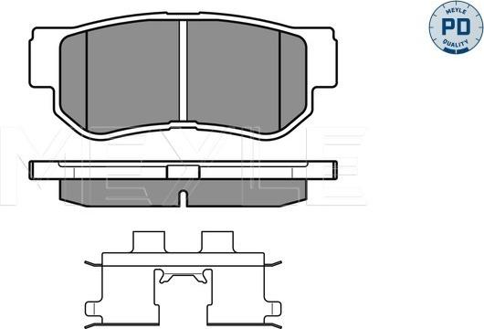 Meyle 025 235 4314/PD - Тормозные колодки, дисковые, комплект autospares.lv