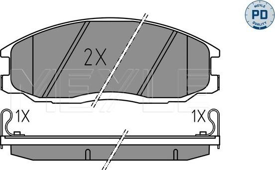 Meyle 025 235 6916/PD - Тормозные колодки, дисковые, комплект autospares.lv